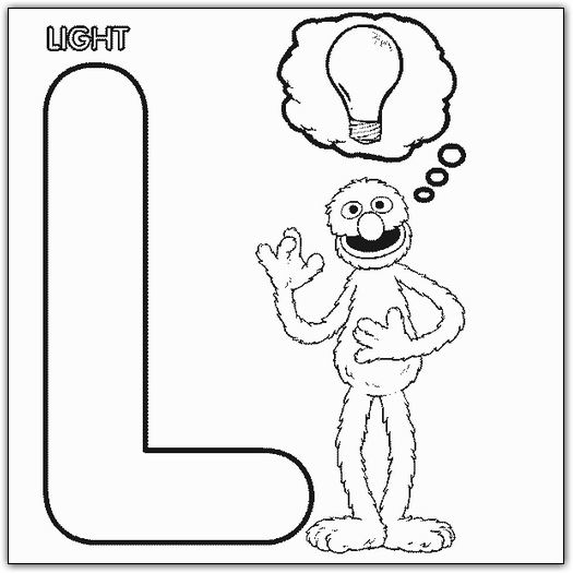 coloriage 1 rue sesame alphabet l